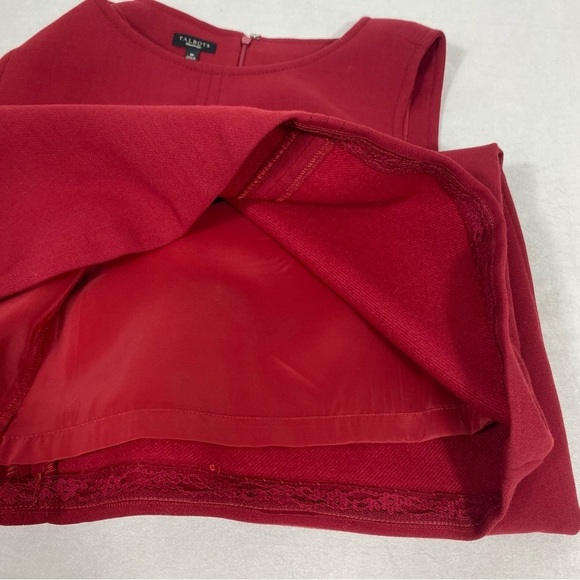 Talbots Womens Sleeveless Shift Dress Wool Blend Red Sz 10 Career Office Classic - Picture 3 of 9